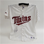 Kirby Puckett Autographed Inscribed Minnesota Twins Jersey w/ Beckett LOA