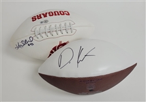 Lot of 2 Danielle Hunter & Keith Millard Autographed Footballs Beckett