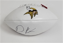 Lot of 2 Danielle Hunter & Keith Millard Autographed Footballs Beckett