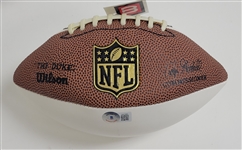 Lot of 2 Randall McDaniel & Henry Thomas Autographed Footballs Beckett