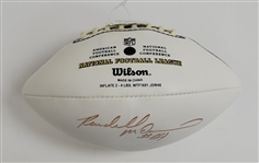 Lot of 2 Randall McDaniel & Henry Thomas Autographed Footballs Beckett
