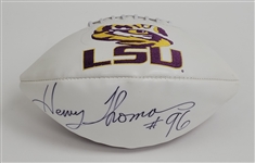 Lot of 2 Randall McDaniel & Henry Thomas Autographed Footballs Beckett