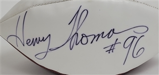 Lot of 2 Randall McDaniel & Henry Thomas Autographed Footballs Beckett