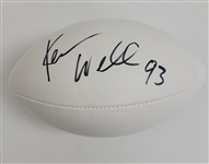 Lot of 2 Chad Greenway & Kevin Williams Autographed Footballs Beckett