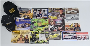 Autographed NASCAR Lot w/ Photos & Hats Beckett  