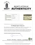 Joe DiMaggio Autographed 4x6 Postcard w/ Beckett LOA