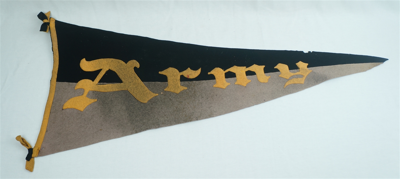 Vintage c. 1920s Army Black Knights Felt Pennant