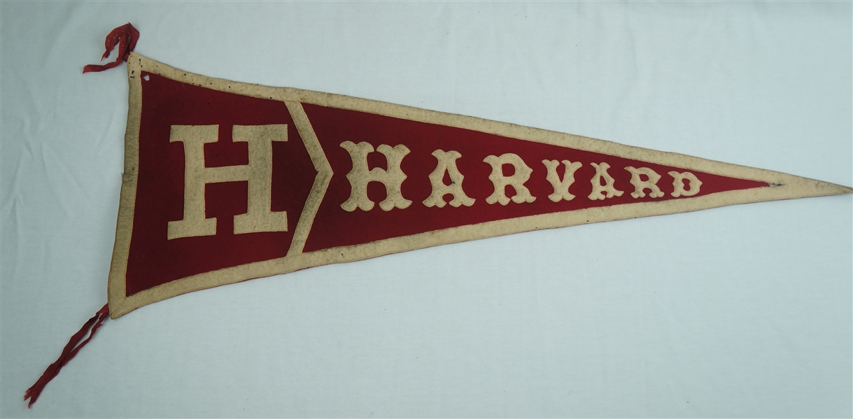 Vintage c. 1920s Harvard Crimson Felt Pennant