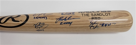 The Sandlot Cast Autographed Rawlings Bat Beckett
