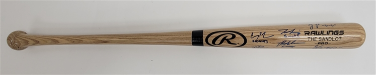 "The Sandlot" Cast Autographed Rawlings Bat Beckett