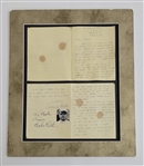 Babe Ruth Autographed & Inscribed Matted Letter w/ Beckett LOA