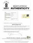 Babe Ruth Autographed & Inscribed Matted Letter w/ Beckett LOA