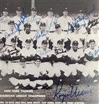 1960 New York Yankees Team Signed Matted 8x10 Photo w/ Mantle & Maris Beckett LOA