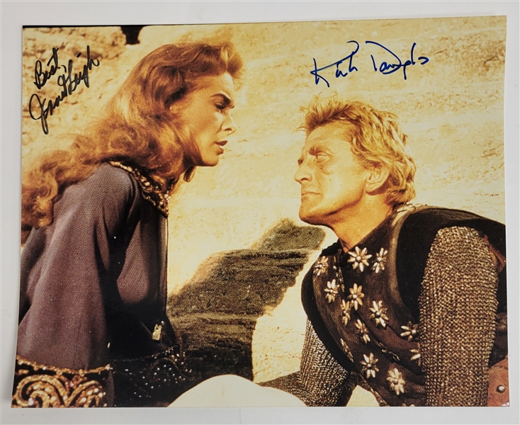 Kirk Douglas & Janet Leigh Dual Autographed 8x10 Photo w/ Beckett LOA