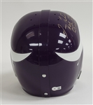 Fran Tarkenton Double Autographed & Multi-Inscribed Minnesota Vikings Full Size Throwback Replica Helmet Beckett