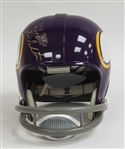 Fran Tarkenton Double Autographed & Multi-Inscribed Minnesota Vikings Full Size Throwback Replica Helmet Beckett