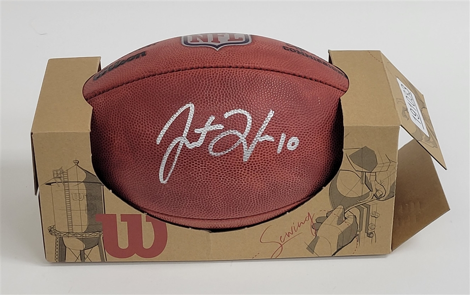 Justin Herbert Autographed "The Duke" Football Beckett