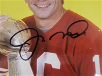 Joe Montana Autographed Matted 8x10 Photo Display w/ Replica Rings Beckett LOA