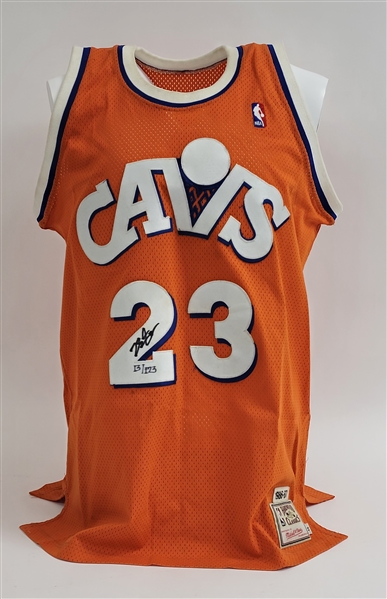 LeBron James Autographed Cleveland Cavaliers Mitchell & Ness 1986-87 HWC Jersey LE #13/123 w/ Beckett LOA