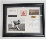 Mick Tingelhoff Autographed & Framed Cut & Handwritten Letter w/ Autographed 1959 Nebraska Letterman Jacket Beckett