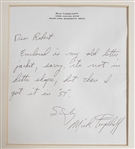 Mick Tingelhoff Autographed & Framed Cut & Handwritten Letter w/ Autographed 1959 Nebraska Letterman Jacket Beckett