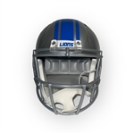 Barry Sanders Autographed & Inscribed Detroit Lions Full Size Replica Helmet w/ Fanatics Authentication