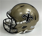 Drew Brees Autographed & Inscribed New Orleans Saints Full Size Replica Helmet w/Beckett Authentication