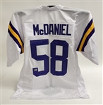 Ed McDaniel Autographed & Multi-Inscribed Custom Jersey Beckett