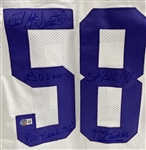 Ed McDaniel Autographed & Multi-Inscribed Custom Jersey Beckett