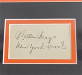 Willie Mays Original 12x14 James Fiorentino Watercolor Painting Framed 22x22 w/ Vintage Cut Signature JSA LOA