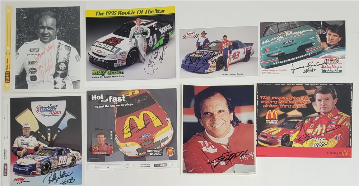 Lot of 27 Racecar Related Autographed 8x10 Photos w/ Detailed Letter of Provenance