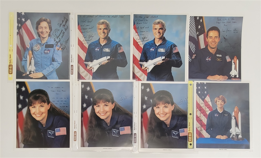 Lot of 27 Astronauts Autographed 8x10 Photos Incl. Eileen Collins (1st Female to Pilot & Command Space Shuttle) w/ Detailed Letter of Provenance