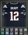 Tom Brady Autographed & Framed New England Patriots Jersey w/ Replica Tickets Tristar
