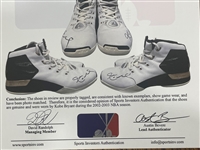Kobe Bryant 2002-03 Los Angeles Lakers Game Used Shoes Photo Matched w/ Sports Investors Authentication *Only Known Photo Matched Air Jordan's*