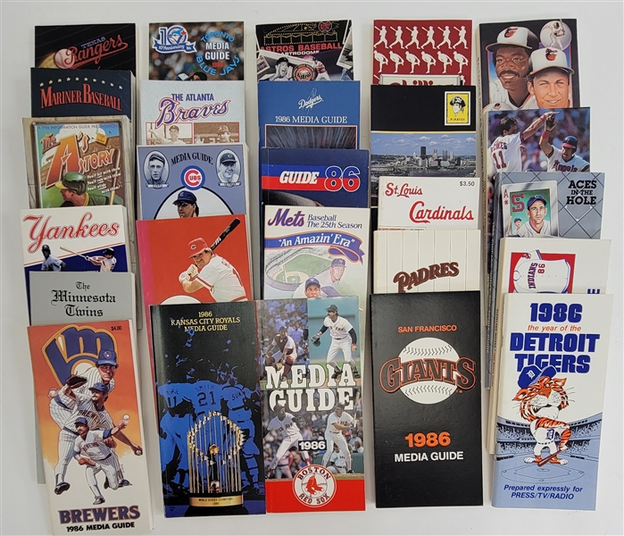 Complete Set of 1986 Baseball Media Guides