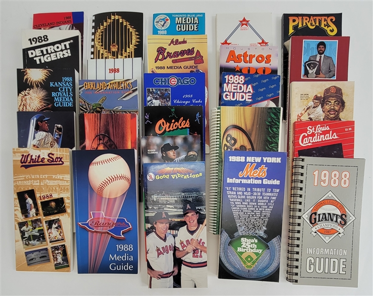 Complete Set of 1988 Baseball Media Guides