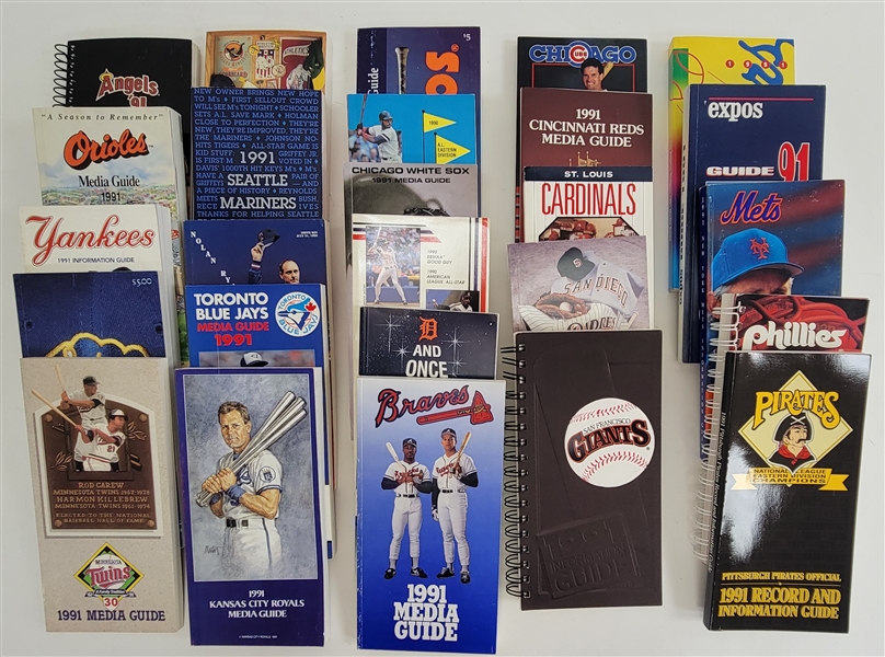Complete Set of 1991 Baseball Media Guides