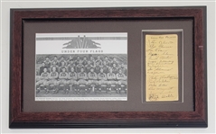 1936 Green Bay Packers NFL Championship Autographed & Framed Display w/ Curly Lambeau Beckett LOA