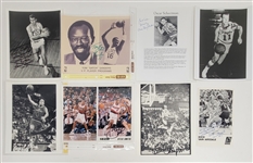 Lot of 17 Basketball Players Autographed 8x10 Photos w/ Letter of Provenance