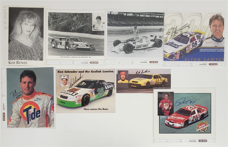 Lot of 26 Racecar Related Autographed 8x10 Photos w/ Letter of Provenance