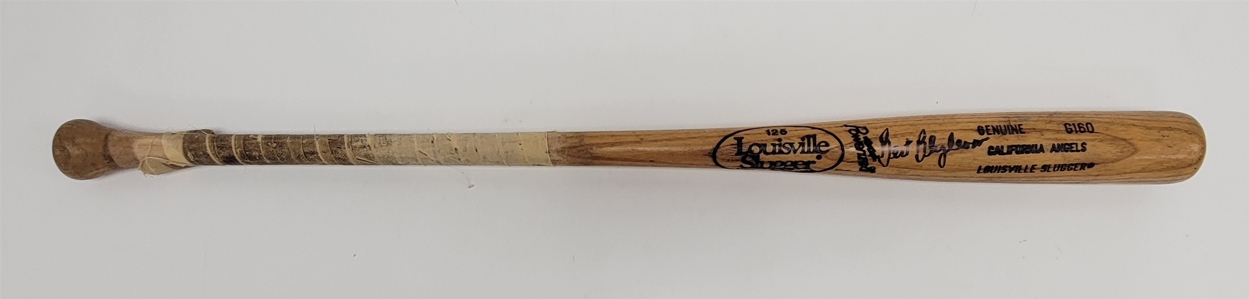 Bert Blyleven California Angels Used Louisville Slugger G160 Fungo Bat Signed w/Blyleven Signed Letter of Provenance