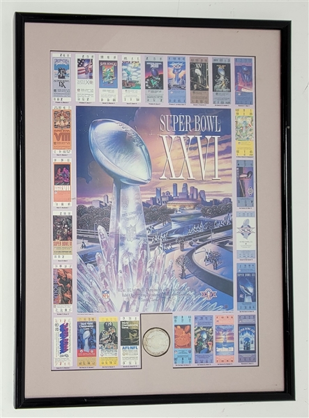 Super Bowl XXVI Framed Poster