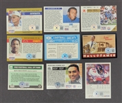 Lot of 9 Autographed Football Cards w/ Earl Campbell & Tom Landry Beckett