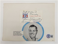 Johnny Weissmuller Autographed Business Card Beckett
