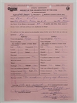 Ken Norton Signed Eye Examination Document Beckett