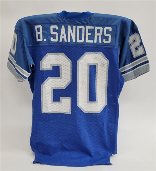 Barry Sanders 1992 Detroit Lions Game Used Jersey w/ Dave Miedema LOA