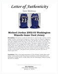 Michael Jordan 2002-03 Washington Wizards Game Used Jersey w/ Dave Miedema LOA