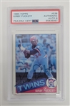 Kirby Puckett Autographed 1985 Topps #536 Rookie Card PSA/DNA Auto 8