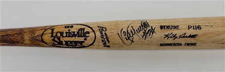 Kirby Puckett 1994 Minnesota Twins Game Used & Autographed Bat PSA/DNA GU 10 w/ Beckett LOA