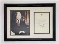 Gerald Ford Autographed & Framed Warren Commission Conclusion w/ Beckett LOA
